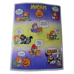 Baby Marvin Halloween Vintage Stickers One Full Sheet 1982 GUC